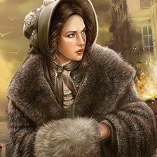 Схема вышивки «Девушка»