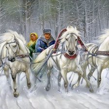 Схема вышивки «Тройка»