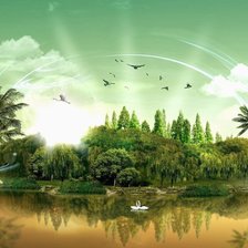 Схема вышивки «необитаемы остров»