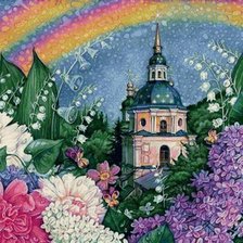 Схема вышивки «Храм»