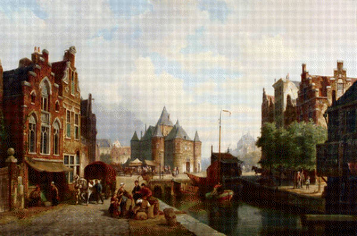 город люди канал лодки - предпросмотр