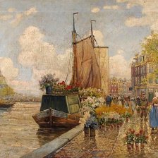 Схема вышивки «городская улица»