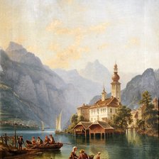 Схема вышивки «река в ущелье»