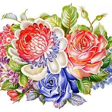 Схема вышивки «прекрасный букет»