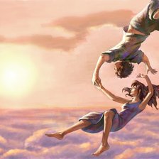 Схема вышивки «над облаками»