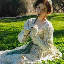 Схема вышивки «Девушка»