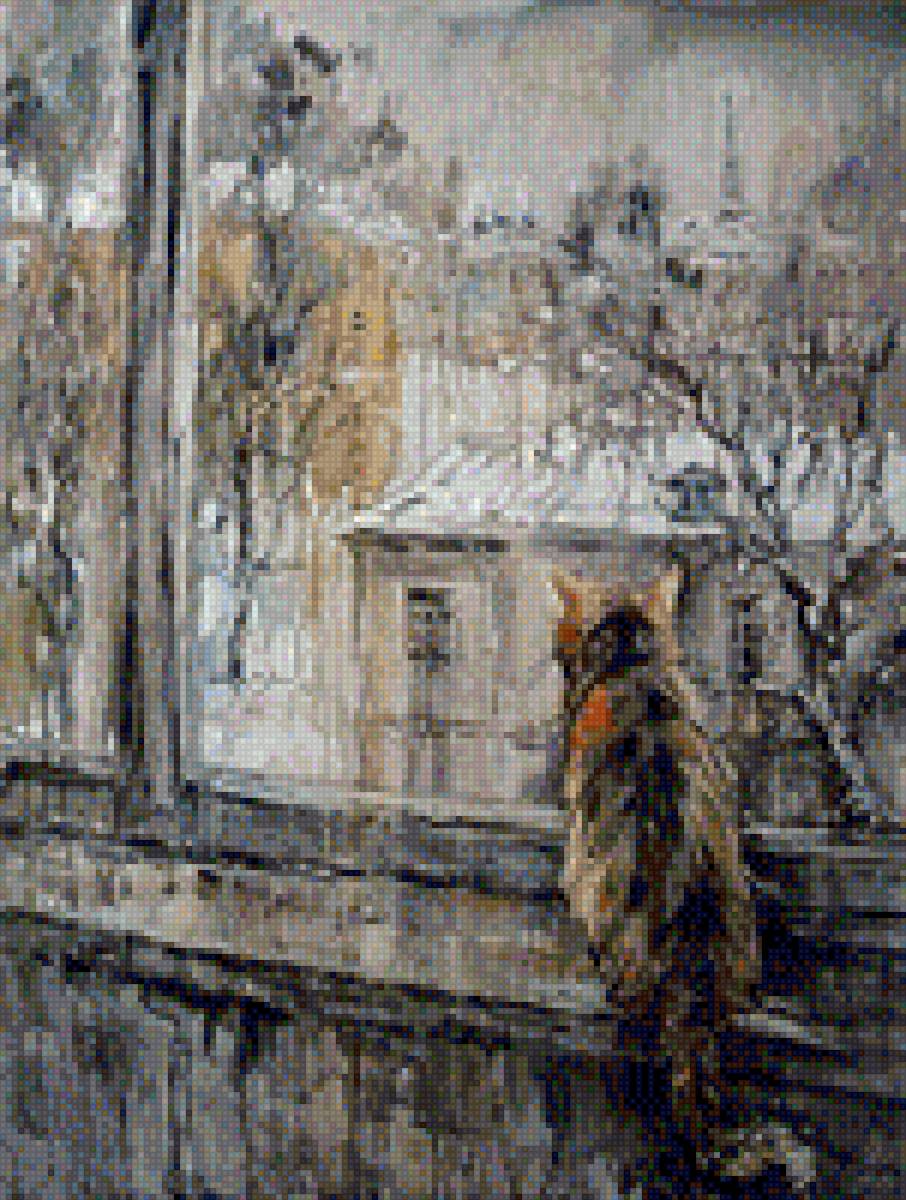 Грусть - кот, дождь, осень, грусть - предпросмотр