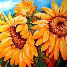 Схема вышивки «Подсолнухи»