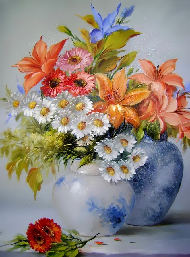 kvety vo váze - оригинал