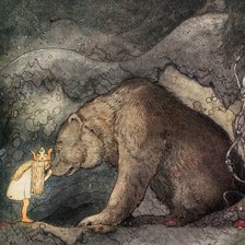 медведь и девочка