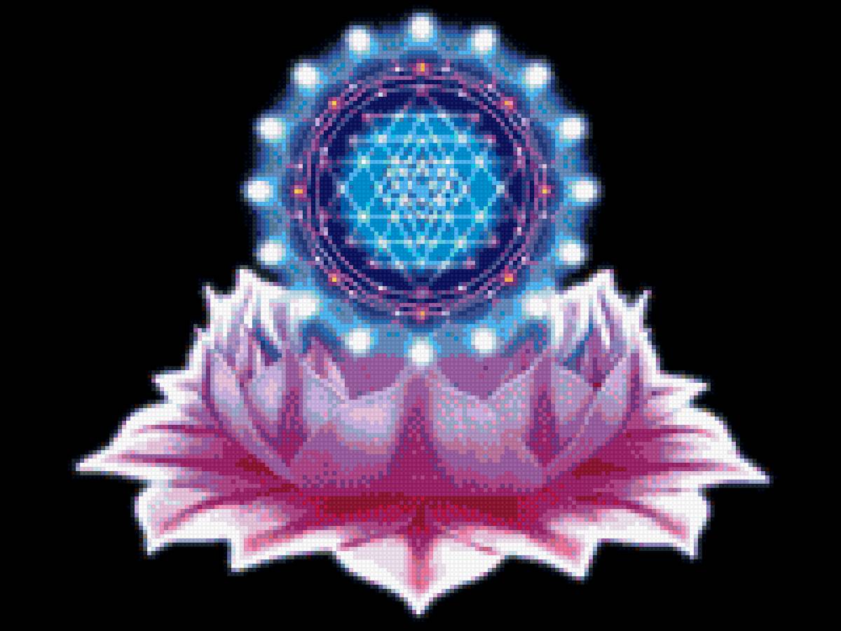 индийская янтра - индийские мотивы, янтра, лотос - предпросмотр