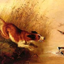 Схема вышивки «Утиная охота»