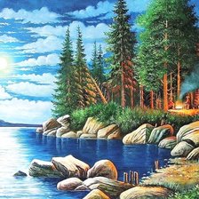 Схема вышивки «Наедине с природой»