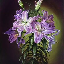 Схема вышивки «лилии»