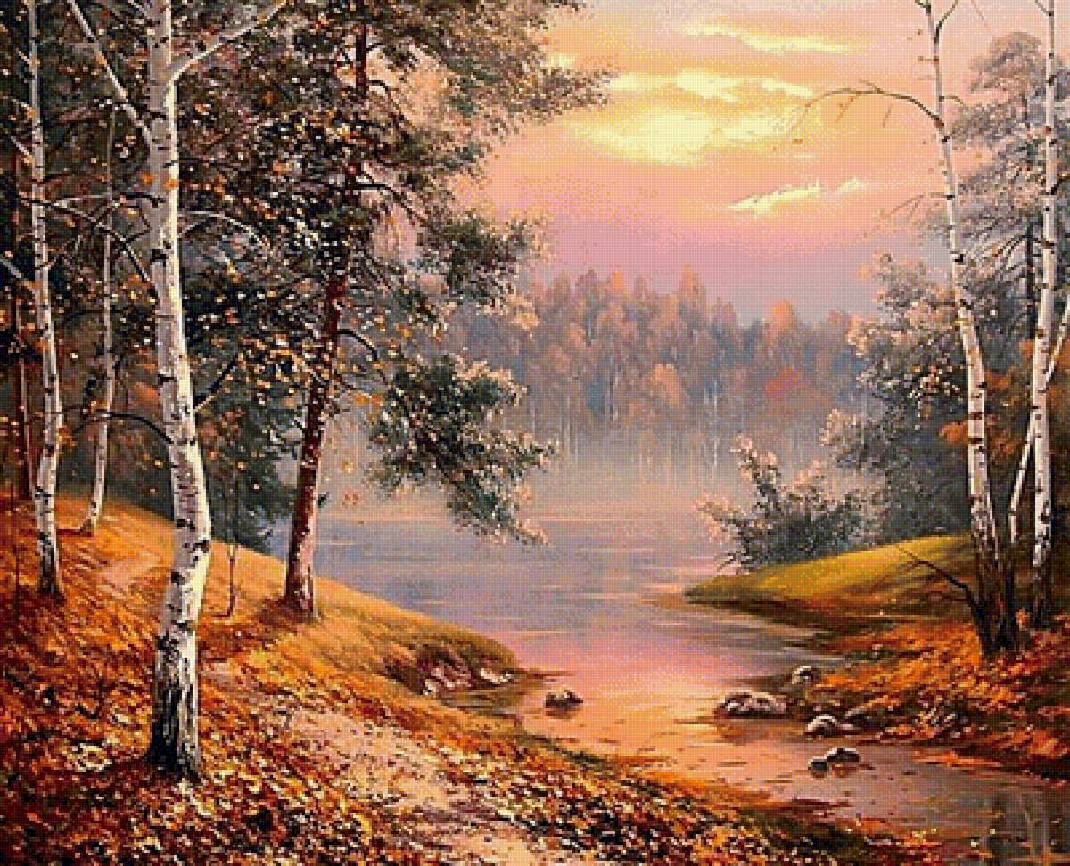 утренний туман - природа, пейзаж, осень - предпросмотр