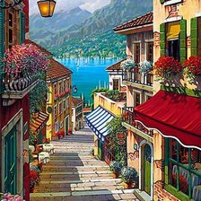 Схема вышивки «дорога к морю»