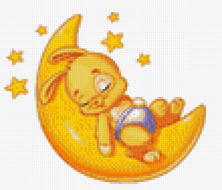 зайка - луна, заяц, зайка, детям, сон - предпросмотр