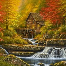 Схема вышивки «старая мельница»