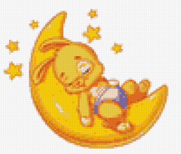 зайка на луне - детям, зайка, сон, заяц, луна - предпросмотр