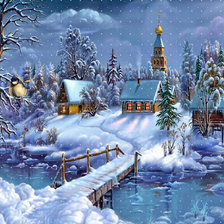 Схема вышивки «Зима»