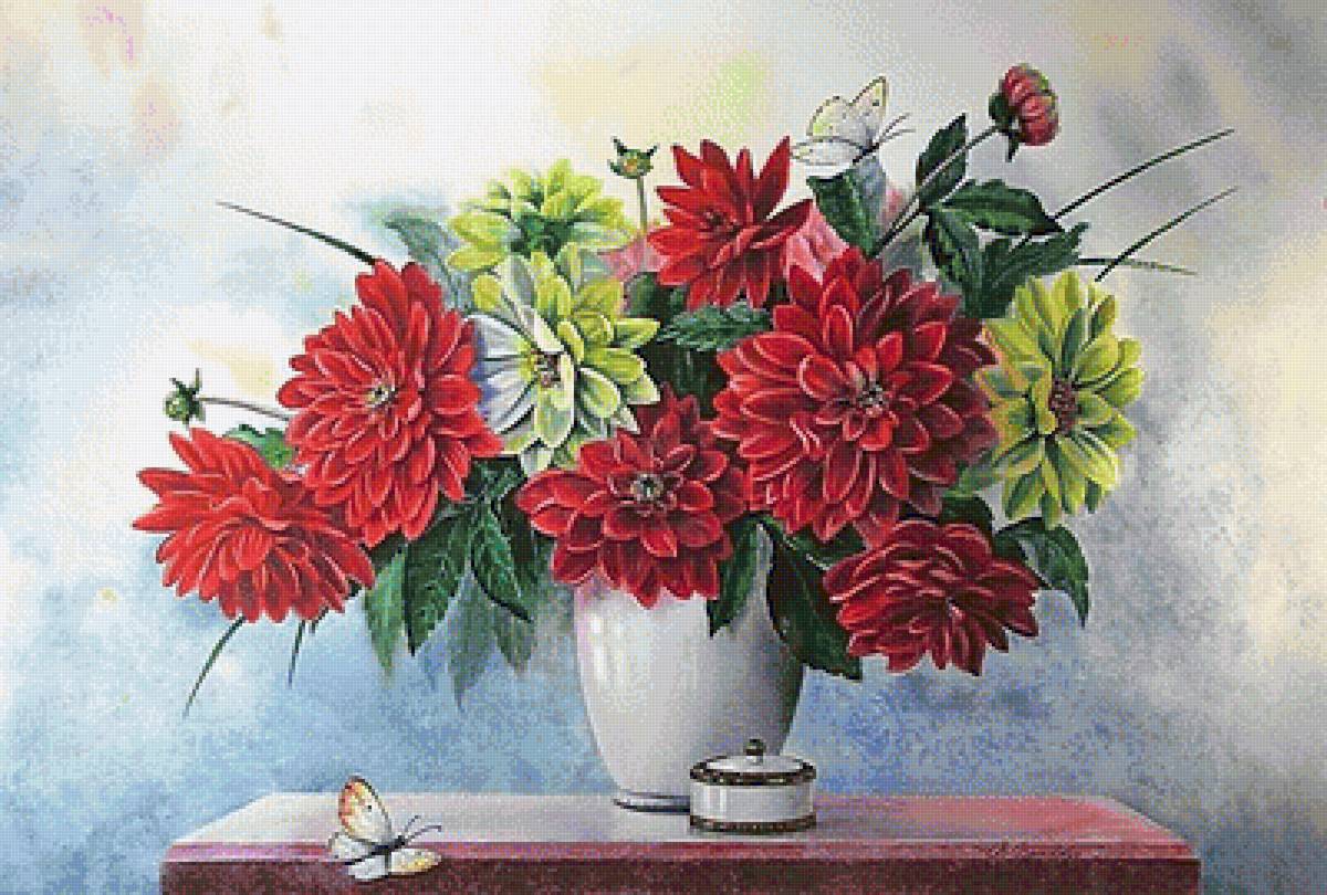 164 - ваза, цветы - предпросмотр