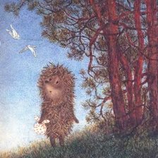Схема вышивки «Ежик в тумане»