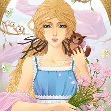 Схема вышивки «Девушка»