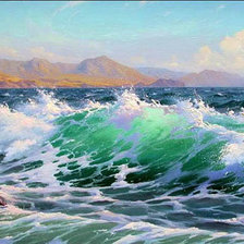 Схема вышивки «море»