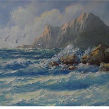 Схема вышивки «море»