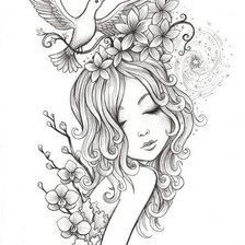 Схема вышивки «Девочка»