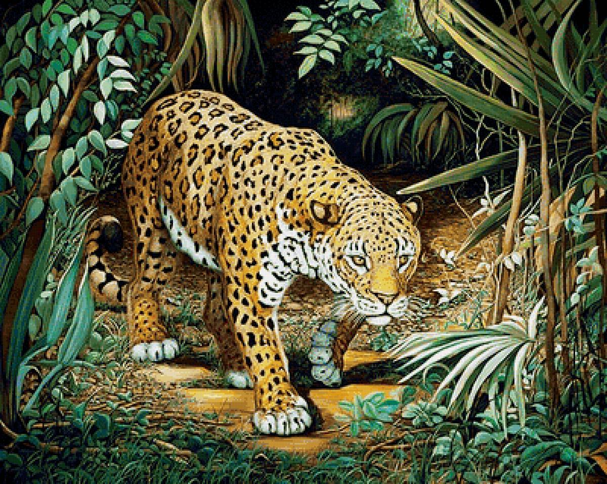 Серия "Фауна" - хищник, леопард, лес - предпросмотр