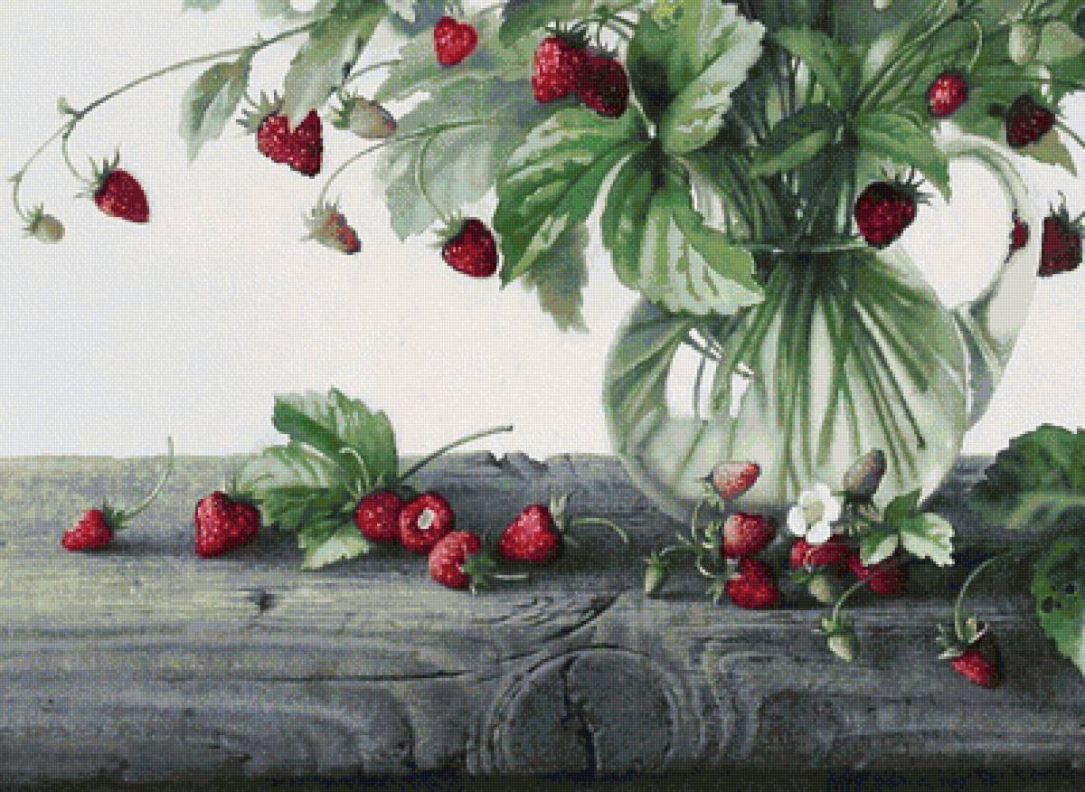 Первая земляника - земляника, натюрморт - предпросмотр