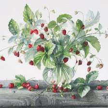 Схема вышивки «Ранняя земляника»