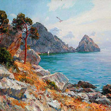 Схема вышивки «Крым- картина Сергея Свиридова»