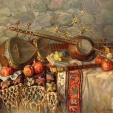 Схема вышивки «восточные инструменты в живописи»