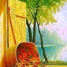 Схема вышивки «листопад»