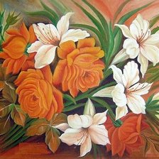 Схема вышивки «букет цветов»