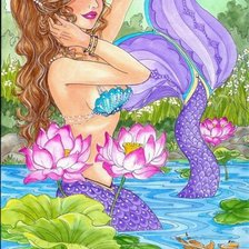 Схема вышивки «русалка»