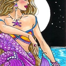 Схема вышивки «русалка»