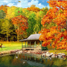 Схема вышивки «hojas de otoño»