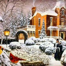 Схема вышивки «зимняя прогулка»