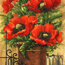 Схема вышивки «маки»