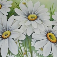 Схема вышивки «ромашки»