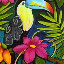 Схема вышивки «какаду»