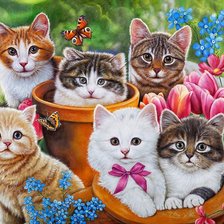 Схема вышивки «милее кошки - зверя нет»