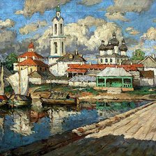 Схема вышивки «"Вид на старый город" Константин Горбатов»