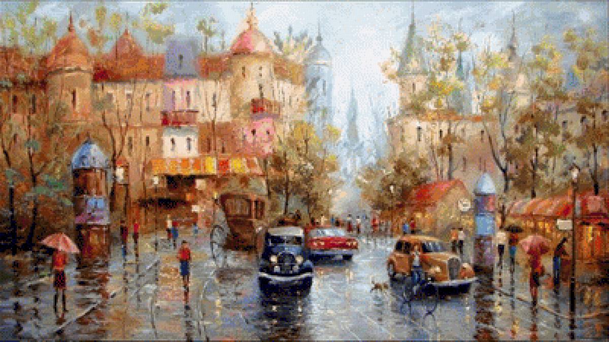 город - дождь, улица, город - предпросмотр