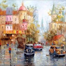 Схема вышивки «город»