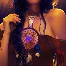 Схема вышивки «Девушка»