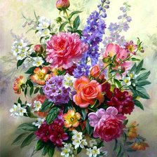 Схема вышивки «kytica kvetov»